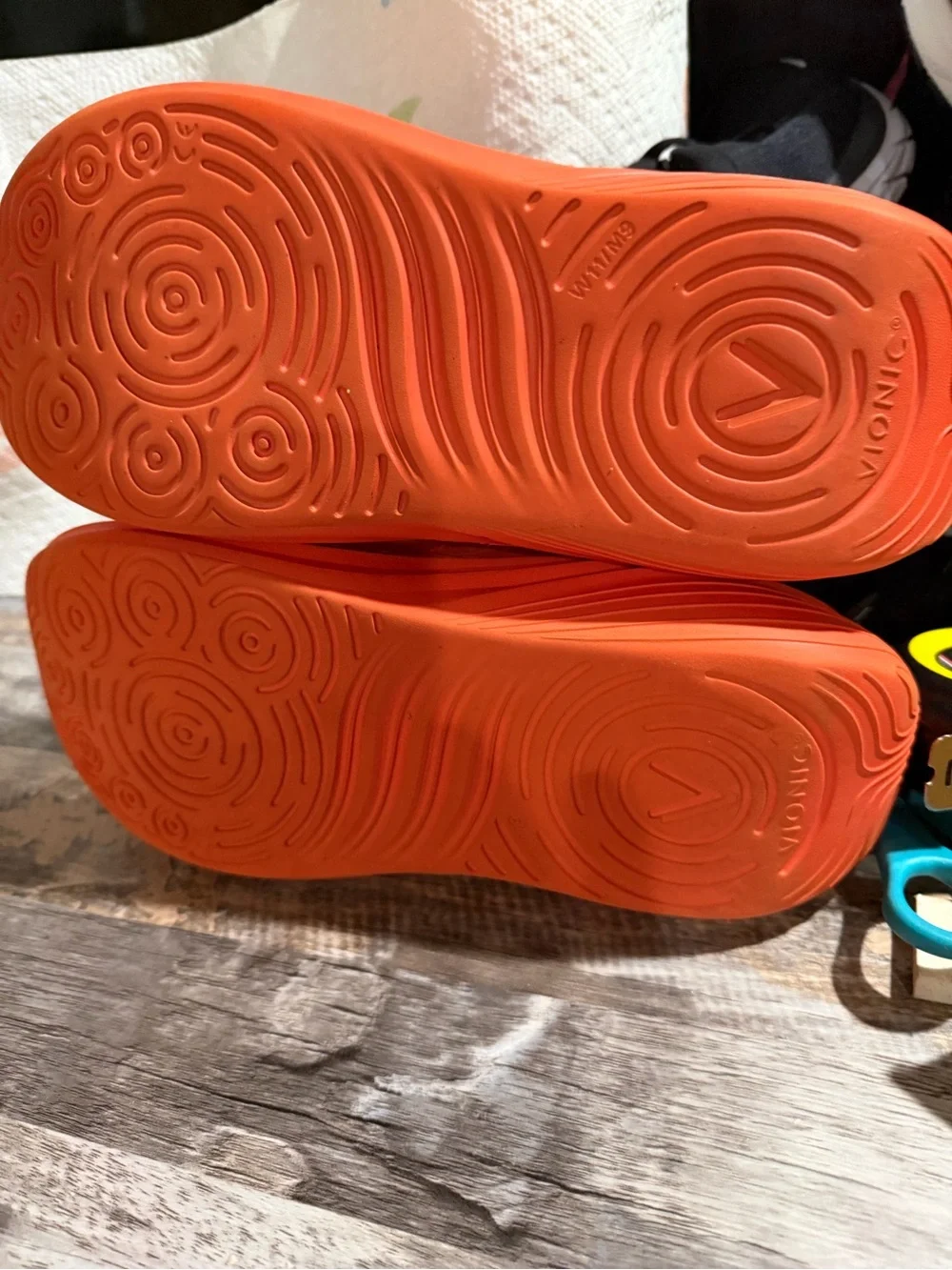 Unisex Vionic Orange Slip-On Clog Sandals